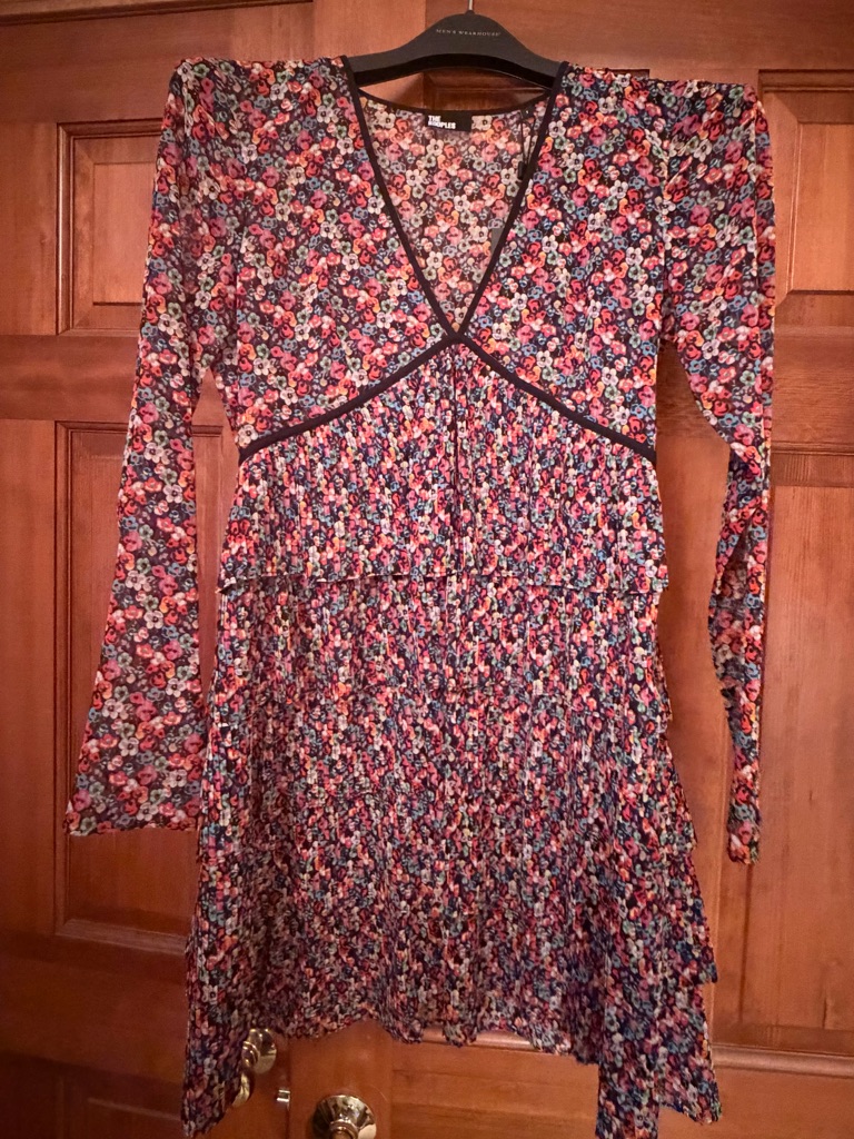 The Kooples Multicolor Floral Long Sleeve Mini Dress